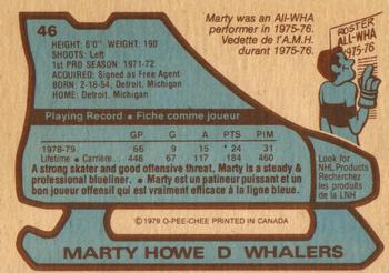 1979-80 O-Pee-Chee #46 Marty Howe Back