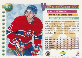 1994-95 Score - Gold Line #165 Vincent Damphousse Back