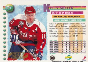 1994-95 Score - Gold Line #63 Kelly Miller Back