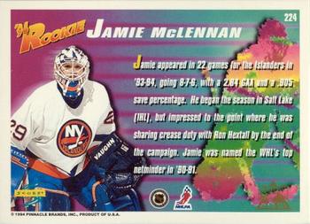 1994-95 Score - Platinum #224 Jamie McLennan Back