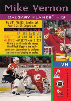 1994-95 Stadium Club - First Day Issue #79 Mike Vernon Back