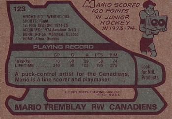 1979-80 Topps #123 Mario Tremblay Back