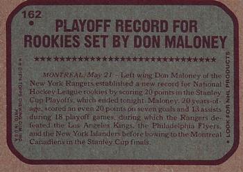 1979-80 Topps #162 Don Maloney Back