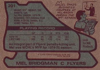 1979-80 Topps #201 Mel Bridgman Back