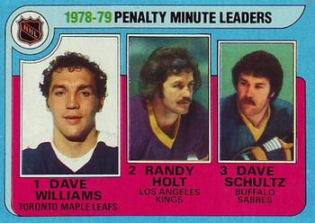 1979-80 Topps #4 Dave Williams / Randy Holt / Dave Schultz Front