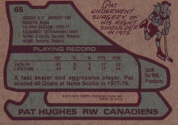1979-80 Topps #65 Pat Hughes Back