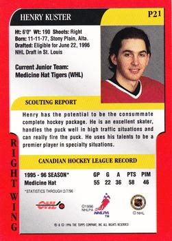 1995-96 Bowman - Draft Prospects #P21 Henry Kuster Back