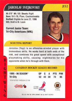 1995-96 Bowman - Draft Prospects #P32 Jaroslav Svejkovsky Back