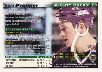 1995-96 Bowman - Foil #153 Sean Pronger Back