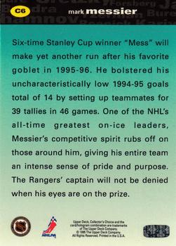 1995-96 Collector's Choice - You Crash the Game Silver Bonus #C6 Mark Messier Back