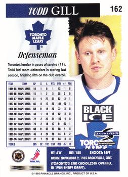 1995-96 Score - Black Ice #162 Todd Gill Back