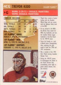 1995-96 Topps - Canadian Gold #4CG Trevor Kidd Back