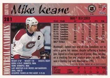 1995-96 Topps - O-Pee-Chee #281 Mike Keane Back