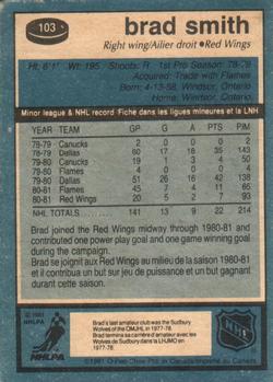 1981-82 O-Pee-Chee #103 Brad Smith Back