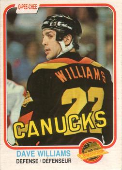 1981-82 O-Pee-Chee #345 Dave Williams Front