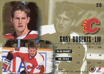 1995-96 Ultra - Gold Medallion #28 Gary Roberts Back