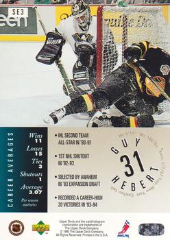 1995-96 Upper Deck - Special Edition Gold #SE3 Guy Hebert Back