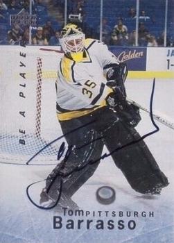 1995-96 Upper Deck Be a Player - Autographs #S124 Tom Barrasso Front