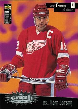 1996-97 Collector's Choice - You Crash the Game Silver #C10 Steve Yzerman Front