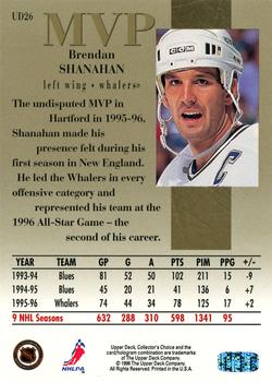 1996-97 Collector's Choice - Upper Deck MVP Gold #UD26 Brendan Shanahan Back