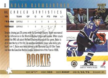 1996-97 Donruss - Press Proofs #235 Nolan Baumgartner Back