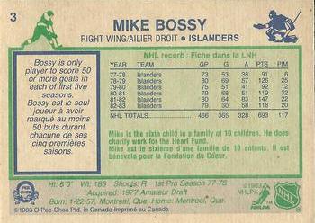 1983-84 O-Pee-Chee #3 Mike Bossy Back
