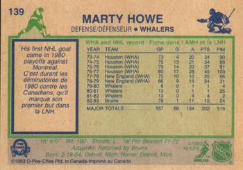 1983-84 O-Pee-Chee #139 Marty Howe Back