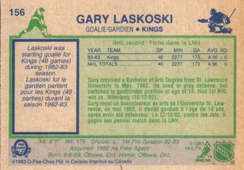 1983-84 O-Pee-Chee #156 Gary Laskoski Back