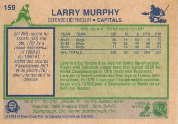 1983-84 O-Pee-Chee #159 Larry Murphy Back