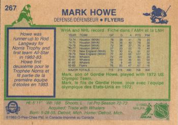 1983-84 O-Pee-Chee #267 Mark Howe Back