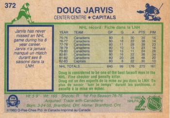 1983-84 O-Pee-Chee #372 Doug Jarvis Back