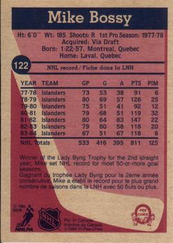1984-85 O-Pee-Chee #122 Mike Bossy Back