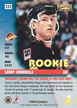 1996-97 Pinnacle - Foil #235 Larry Courville Back