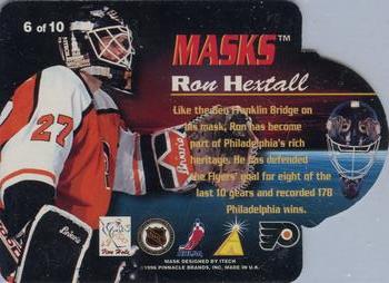 1996-97 Pinnacle - Masks Die Cuts #6 Ron Hextall Back