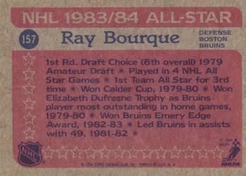 1984-85 Topps #157 Ray Bourque Back