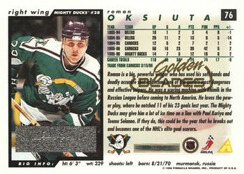 1996-97 Score - Golden Blades #76 Roman Oksiuta Back