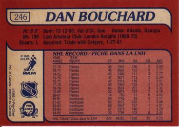 1985-86 O-Pee-Chee #246 Dan Bouchard Back