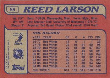 1985-86 Topps #55 Reed Larson Back