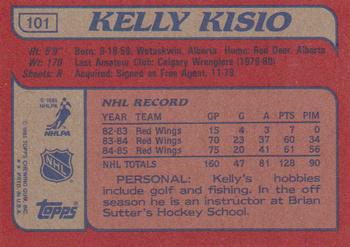 1985-86 Topps #101 Kelly Kisio Back