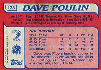 1985-86 Topps #128 Dave Poulin Back