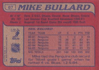 1985-86 Topps #67 Mike Bullard Back