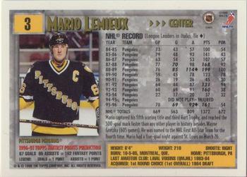 1996-97 Topps NHL Picks - O-Pee-Chee #3 Mario Lemieux Back