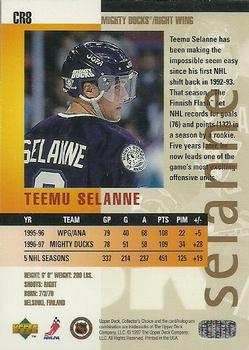 1997-98 Collector's Choice - You Crash the Game Exchange #CR8 Teemu Selanne Back