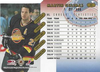 1997-98 Donruss - Press Proof Gold #41 Martin Gelinas Back
