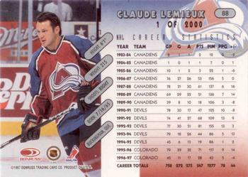 1997-98 Donruss - Press Proof Silver #88 Claude Lemieux Back