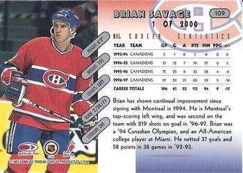 1997-98 Donruss - Press Proof Silver #109 Brian Savage Back