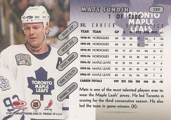 1997-98 Donruss - Press Proof Silver #139 Mats Sundin Back
