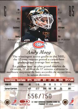 1997-98 Donruss Canadian Ice - Provincial Series #85 Andy Moog Back