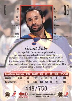 1997-98 Donruss Canadian Ice - Provincial Series #95 Grant Fuhr Back