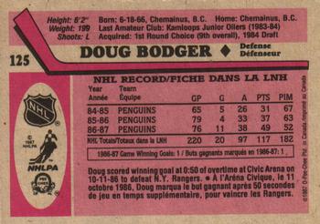 1987-88 O-Pee-Chee #125 Doug Bodger Back